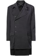 Yohji Yamamoto Layered Face Embroidered Jacket - Black