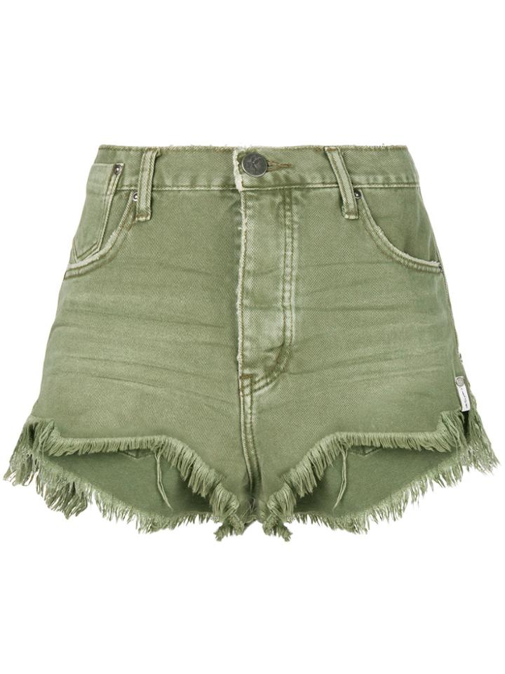 One Teaspoon Cut Off Shorts - Green