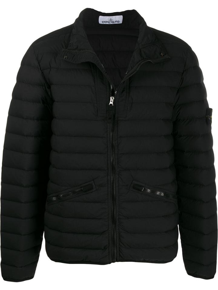 Stone Island Logo Patch Puffer Jacket - Black