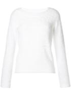 Guild Prime Fuzzy Crew Neck Jumper - White