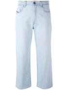 Diesel Black Gold - Classic Cropped Jeans - Women - Cotton/spandex/elastane - 27, Blue, Cotton/spandex/elastane