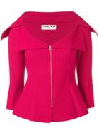 Le Petite Robe Di Chiara Boni Zipped Up Fitted Jacket - Red