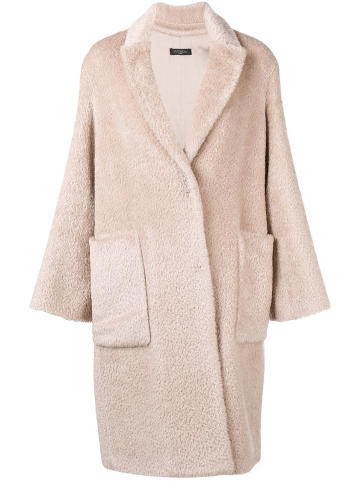 Antonelli Giada Fur Coat - Nude & Neutrals