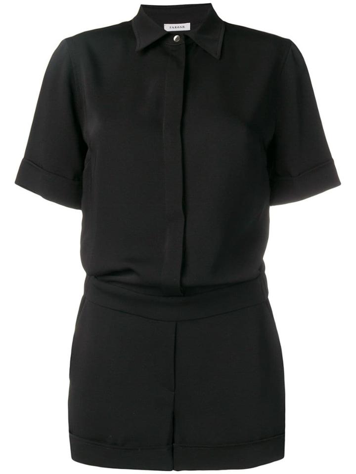 P.a.r.o.s.h. Short-sleeve Playsuit - Black