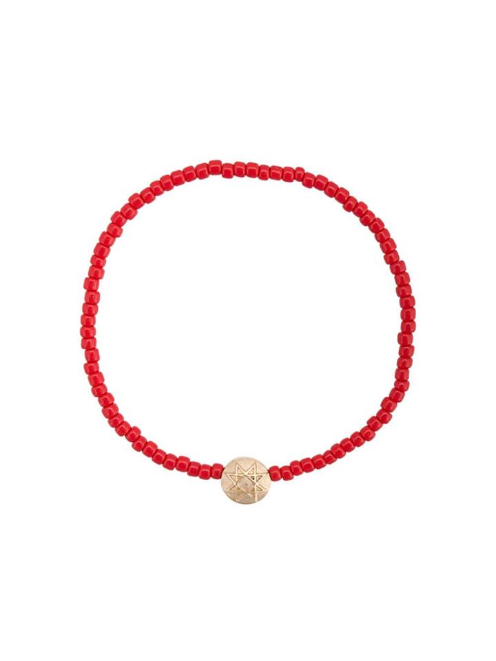 Luis Morais Large 2 Mantra Bracelet - Red