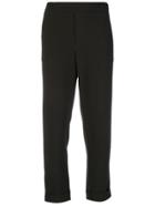 P.a.r.o.s.h. Cropped High Waisted Trousers - Black