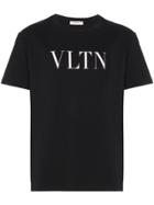 Valentino Vltn Print Short Sleeve Cotton T Shirt - Black