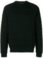 Emporio Armani Quilted Eagle Logo Sweatshirt - Black