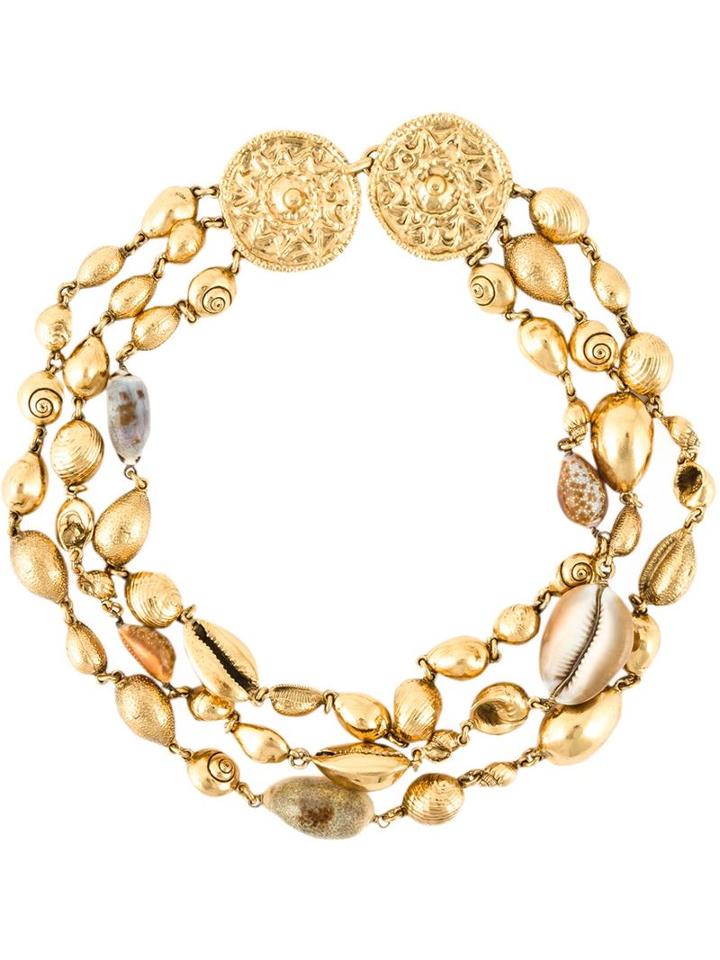 Yves Saint Laurent Vintage 'sea Art' Necklace, Women's, Metallic