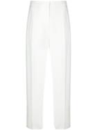Rochas Cropped Tailored Trousers - White