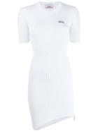 Gcds Ribbed Knit Fitted Dress - White