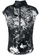 Cushnie Floral Print Blouse - Black