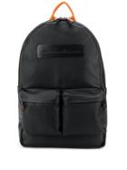 Santoni Embossed Logo Backpack - Black