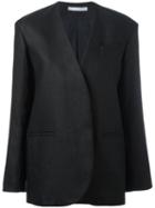 Cristaseya Collarless Blazer, Women's, Size: Medium, Black, Cotton/linen/flax