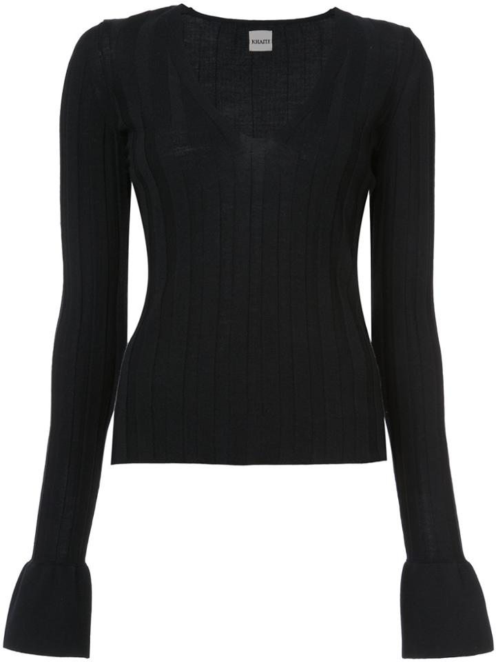 Khaite Deep-v Jumper - Black