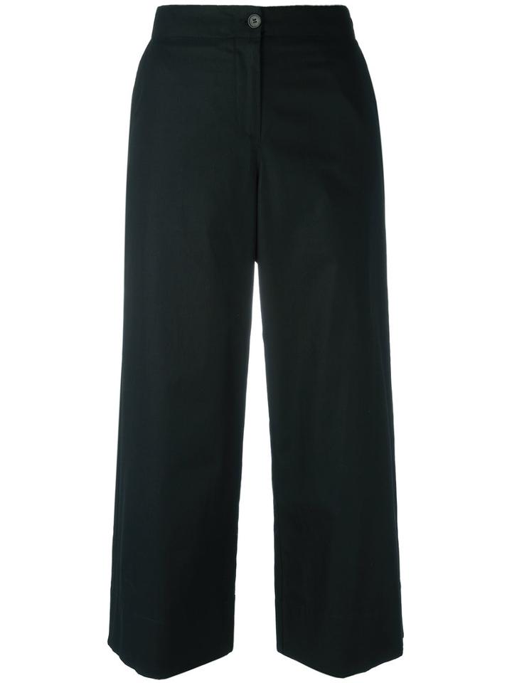 I'm Isola Marras - Cropped Trousers - Women - Cotton - 40, Women's, Black, Cotton