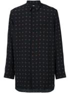 Givenchy Floral Print Shirt, Men's, Size: 39, Black, Silk