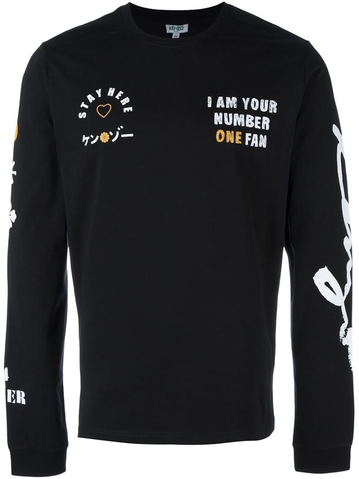 Kenzo 'bosozoku' T-shirt, Men's, Size: Large, Black, Cotton