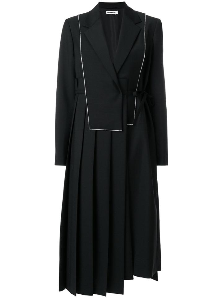 Jil Sander Asymmetric Coat - Black