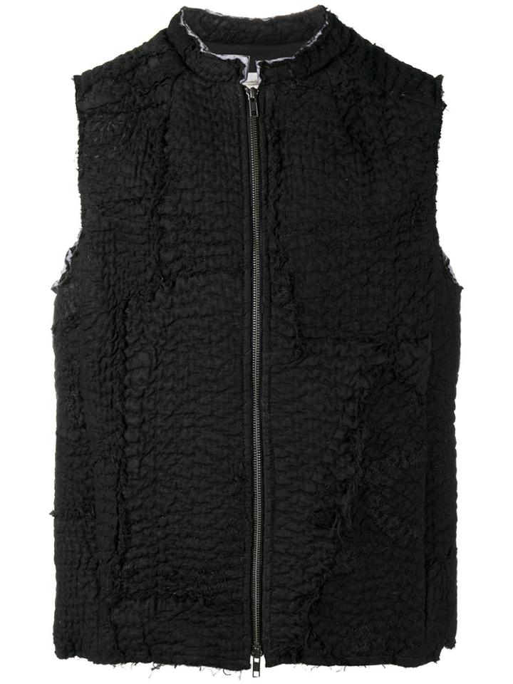 By Walid Hussein Sleeveless Jacket - Black