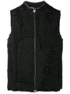 By Walid Hussein Sleeveless Jacket - Black