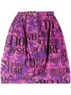 Versace Jeans Couture Printed Logo Skirt - Pink