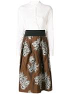 Sara Roka Floral Shirt Dress - White