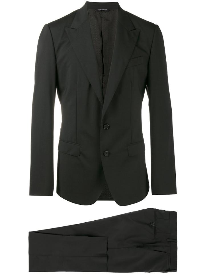 Dolce & Gabbana Peaked Lapel Suit - Black