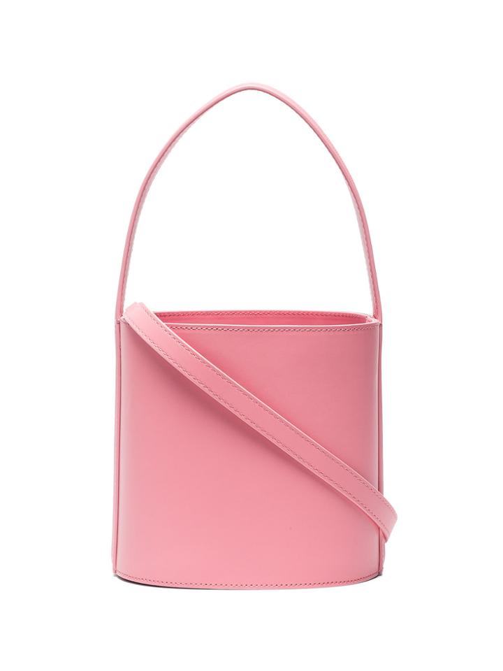 Staud Pink Bisset Leather Bucket Bag - Pink & Purple