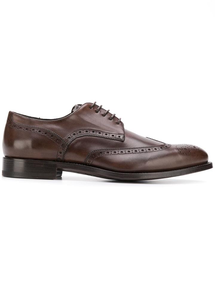 Canali Classic Derby Shoes - Brown