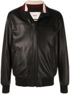 Bally Leather Bomber Jacket - Black