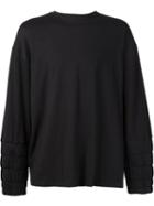 Y / Project Gathered Cuff T-shirt, Men's, Size: Medium, Black, Cotton