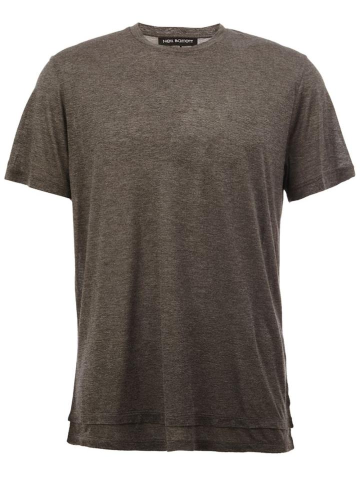Neil Barrett Layered T-shirt, Men's, Size: Medium, Grey, Viscose