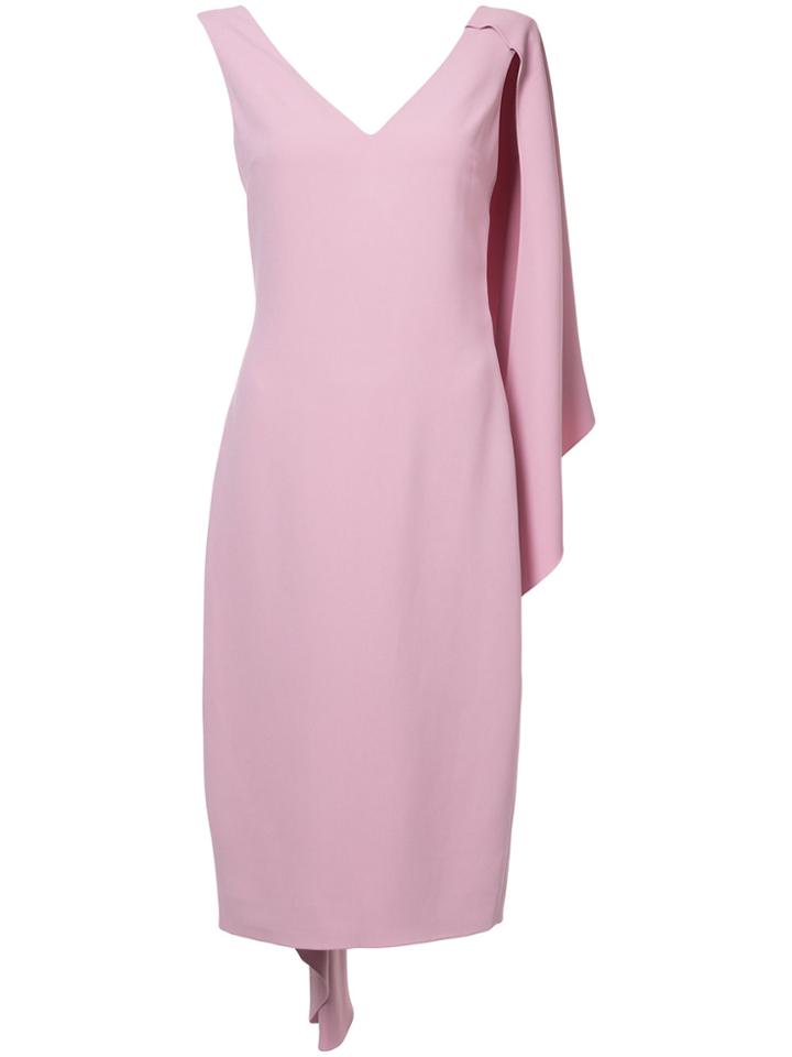 Cushnie Et Ochs Half Cape Pencil Dress - Pink & Purple