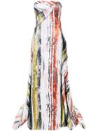 Rubin Singer Painted Stripe Gown - White