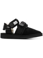 Suicoke Shearling Slippers - Black