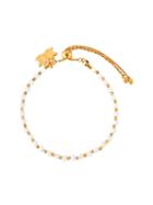 Astley Clarke Lotus Kula Bracelet, Women's, Metallic, Gold/agate