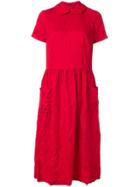 Comme Des Garçons Girl Woven Smock Dress - Red