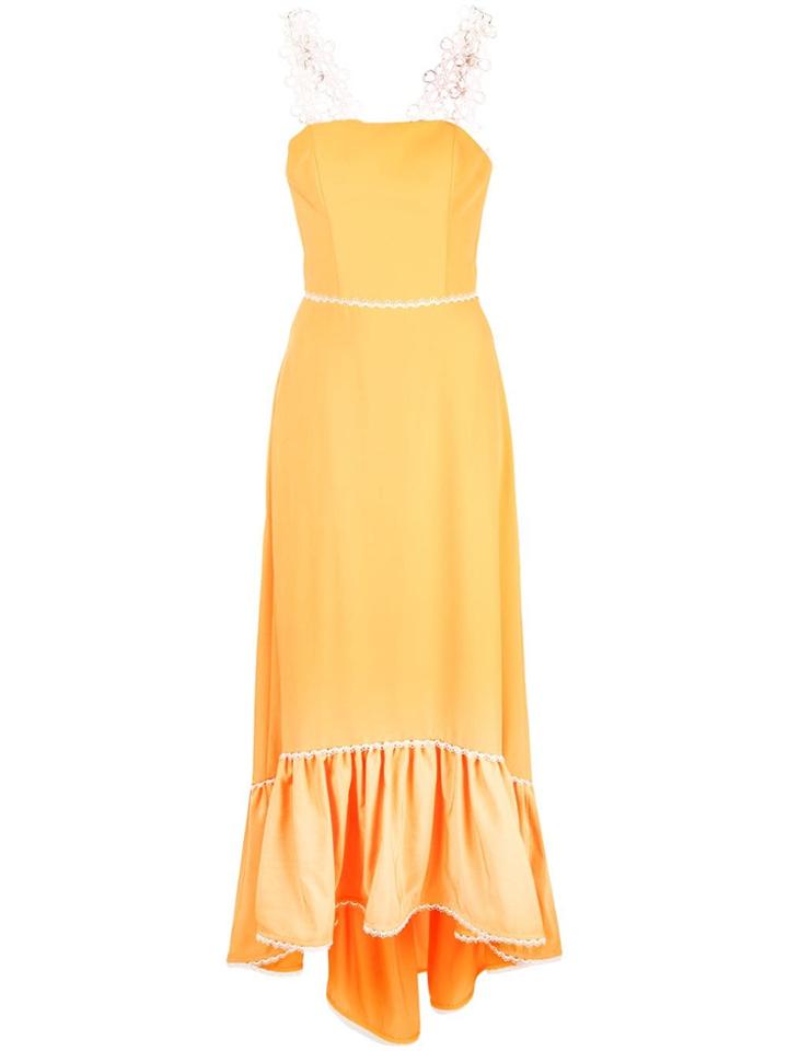Nha Khanh Ruffled Hem Maxi Dress - Yellow