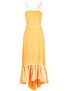 Nha Khanh Ruffled Hem Maxi Dress - Yellow