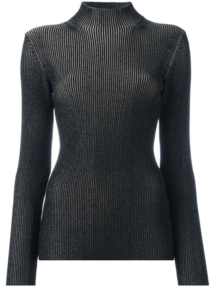 Proenza Schouler Ribbed Jumper, Women's, Size: Medium, Black, Viscose/polyester/wool