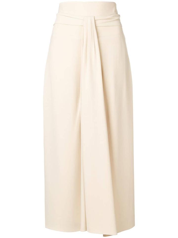 The Row Draped Midi Skirt - Neutrals