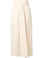 The Row Draped Midi Skirt - Neutrals