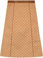 Gucci Gg Canvas Skirt - Neutrals