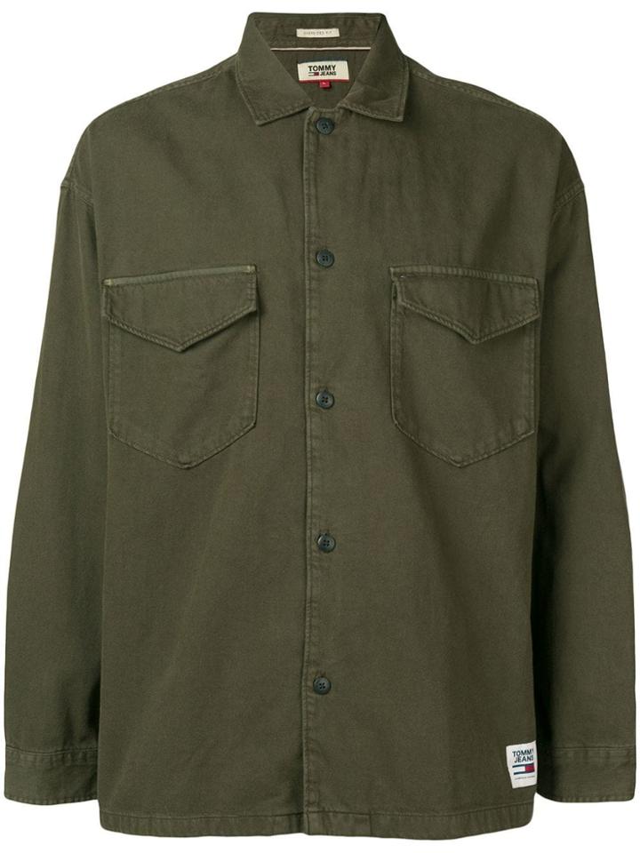 Tommy Jeans Tjm Twill Overshirt - Green