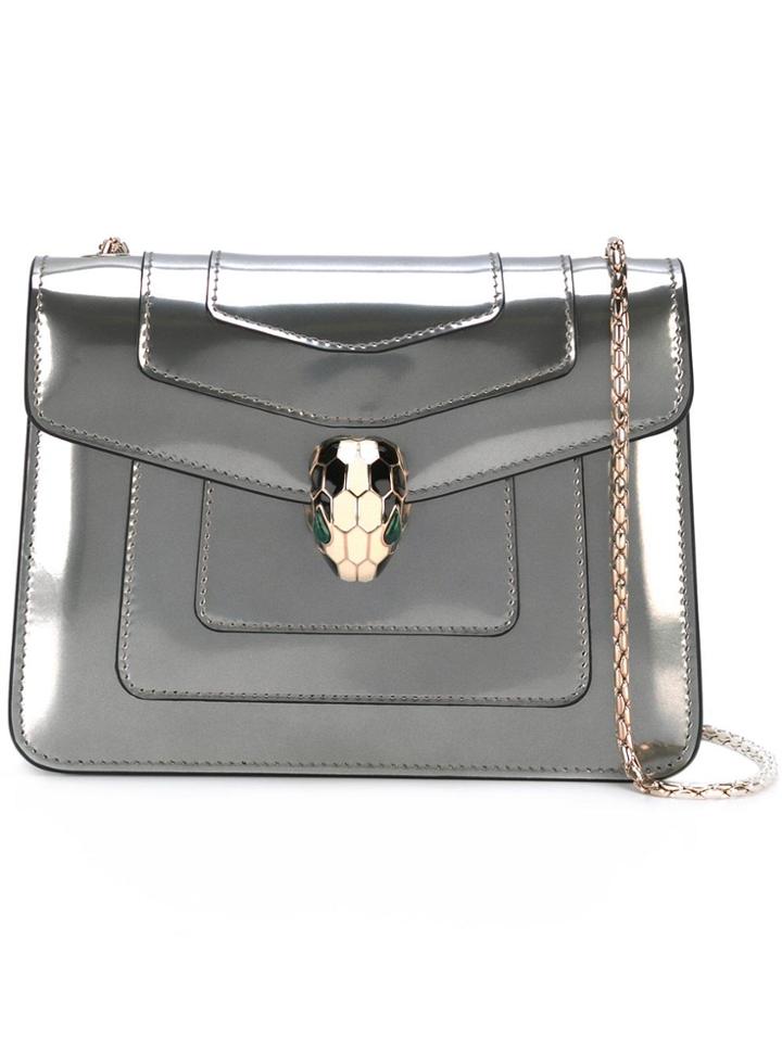 Bulgari Stone Detail Cross Body Bag - Metallic