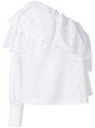 Msgm Broderie Anglaise Ruffled Blouse - White