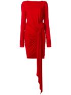 Alexandre Vauthier Ruched Jersey Dress - Red