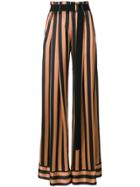 Ann Demeulemeester Striped Palazzo Pants - Black