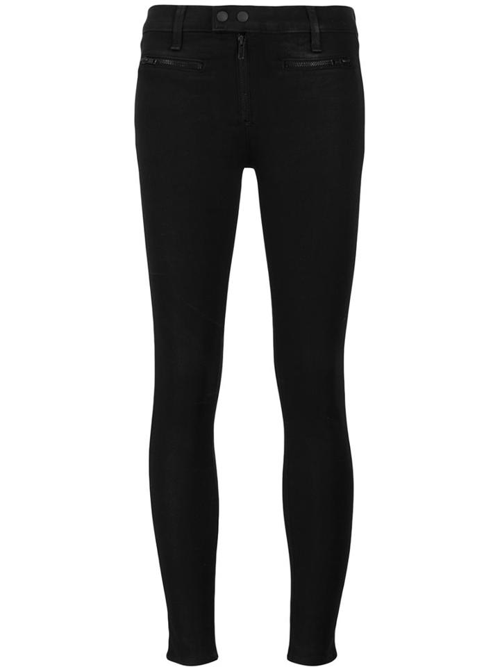 Rag & Bone /jean 'coated Ryder' Jeans, Women's, Size: 25, Black, Cotton/polyester/spandex/elastane/modal